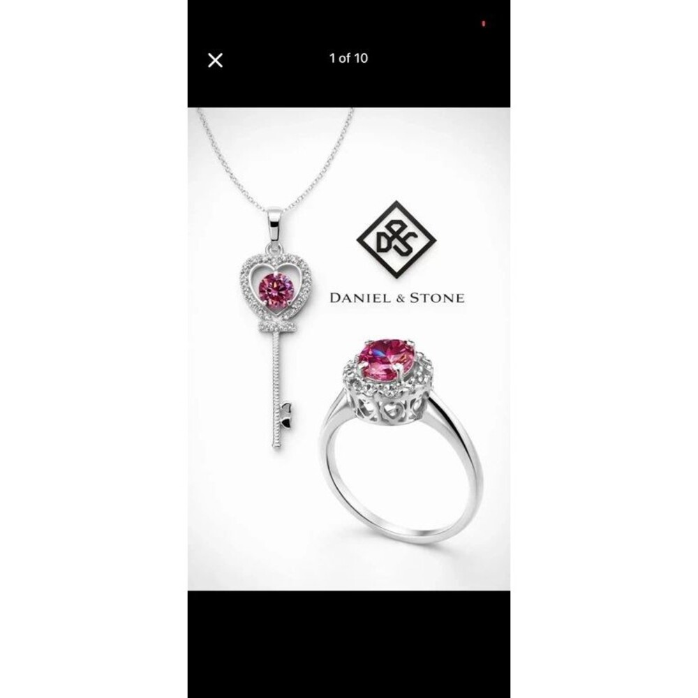Certified Natural Pink Diamond Ring & Pendant Set - 2.00ct Each - GGIL